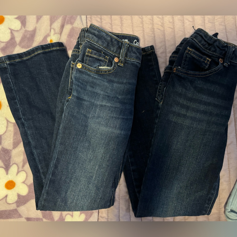 Cat & Jack Kids' Dark Blue Jeans girls 6